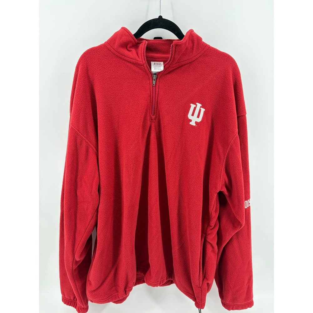 Pro Edge by Knights Apparel, Red Fleece Pullover, Indiana University, XL